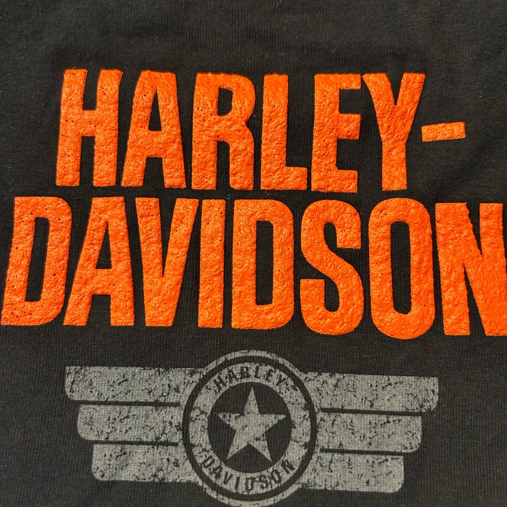 Harley-Davidson Black Camisole with Vibrant Orange Logo - Picture 3 of 5